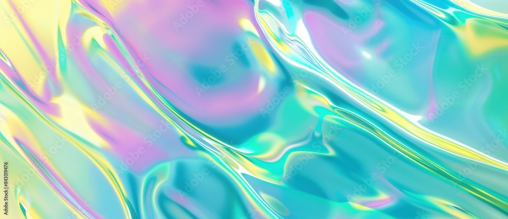 Flowing with mesmerizing pastel colors, this iridescent fluid creates a dreamy background with a touch of magic. Let your imagination run wild with this futuristic creation! Flowing with mesmerizing pastel colors, this iridescent fluid creates a dreamy background with a touch of magic. Let your imagination run wild with this futuristic creation!
