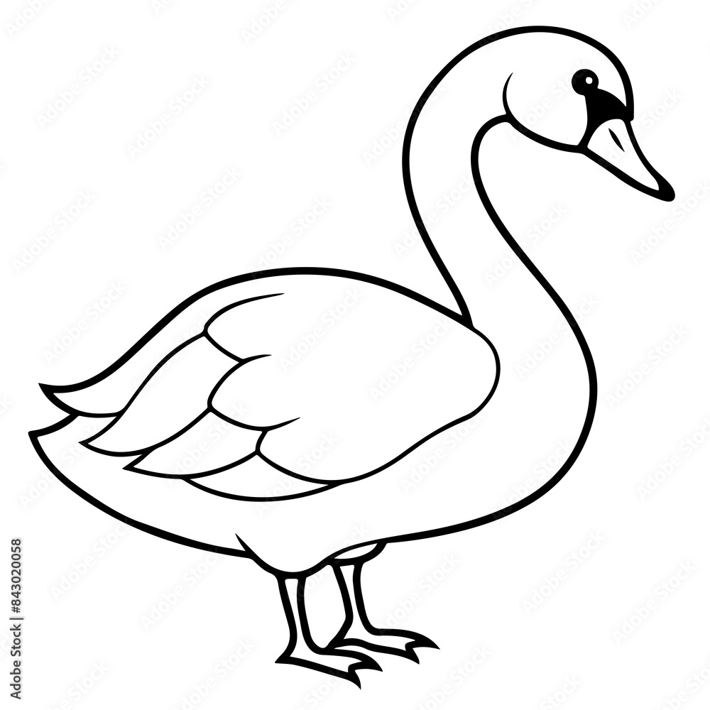 swan cartoon line art outline coloring page nursery room decor illustration, isolated on transparent background
swan cartoon line art outline coloring page nursery room decor illustration, isolated on transparent background