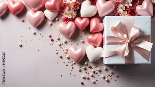 photo of a Valentine gift with hearts