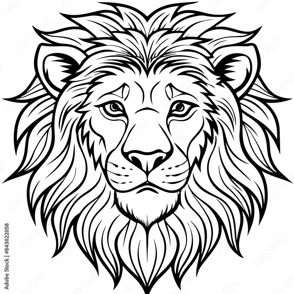 lion cartoon line art outline coloring page nursery room decor illustration, isolated on transparent background lion cartoon line art outline coloring page nursery room decor illustration, isolated on transparent background