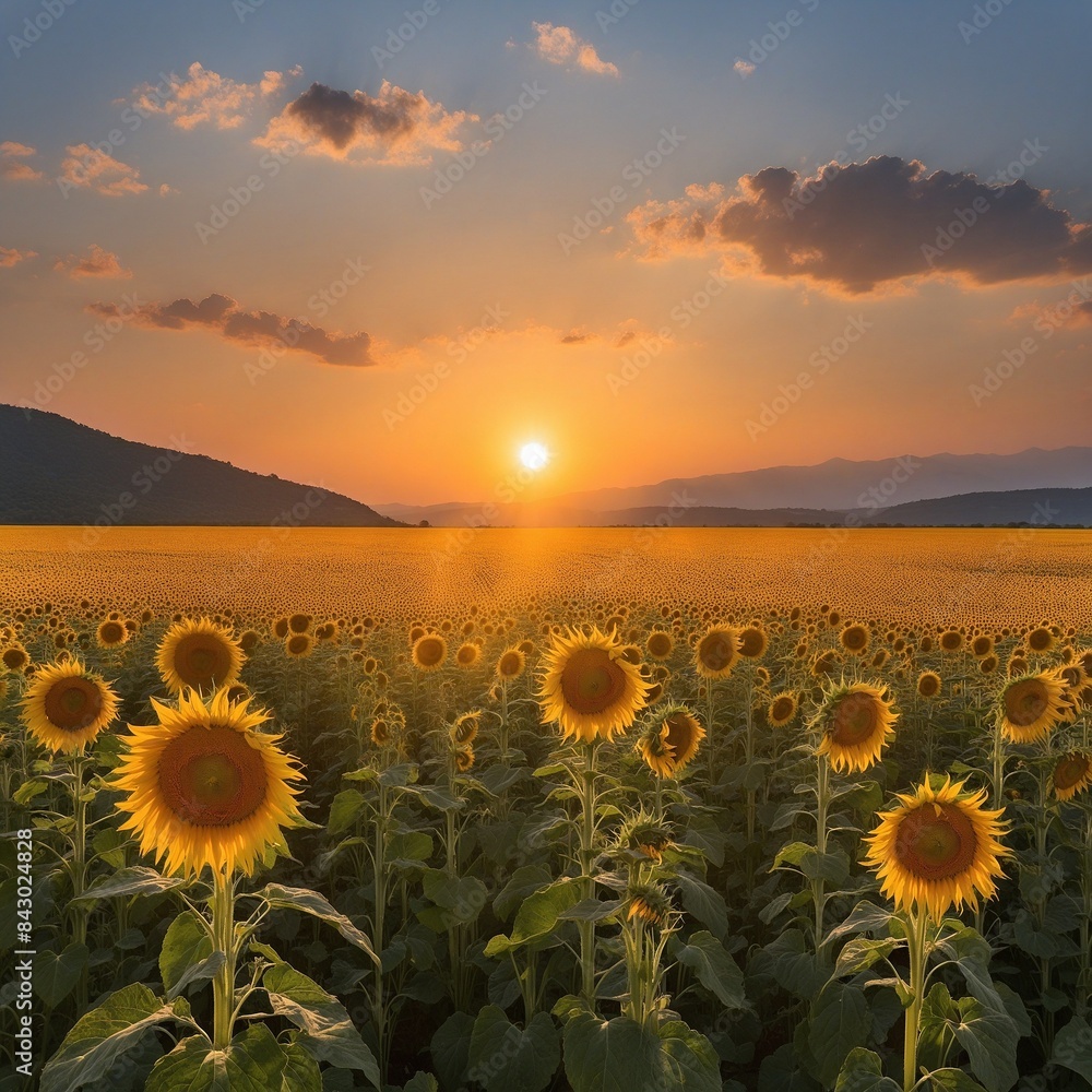 Obraz premium Sommer und Sonne. Generative AI Technologie