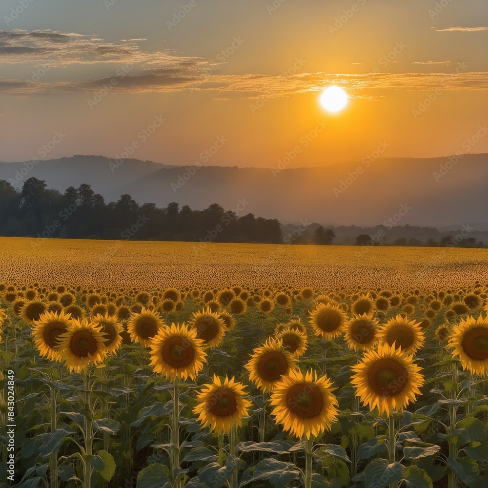 Fototapeta premium Sommer und Sonne. Generative AI Technologie