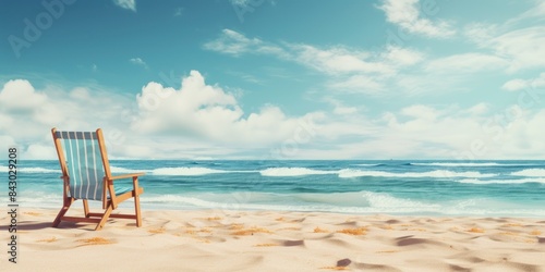 Beach background with blue sea and sand