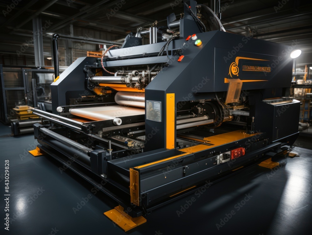 Photo of a large printing machine Photo of a large printing machine