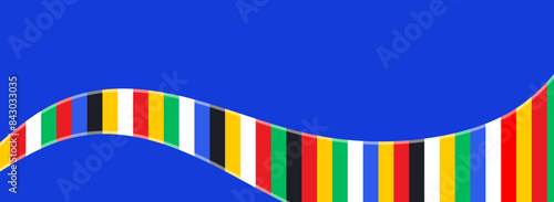 Colorful european soccer competition 2024. Vector banner design