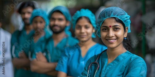 Compassionate medical team in India offers complimentary healthcare to marginalized populations. Concept Compassionate care, Healthcare access, Marginalized populations, India, Pro bono services photo