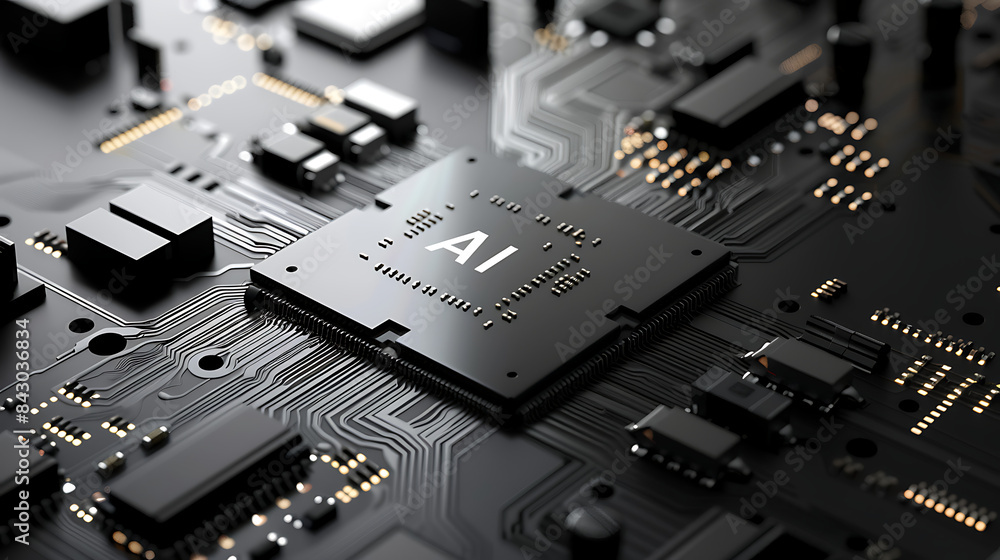 Future in Focus: A High-Resolution Photo of an AI Microchip Future in Focus: A High-Resolution Photo of an AI Microchip