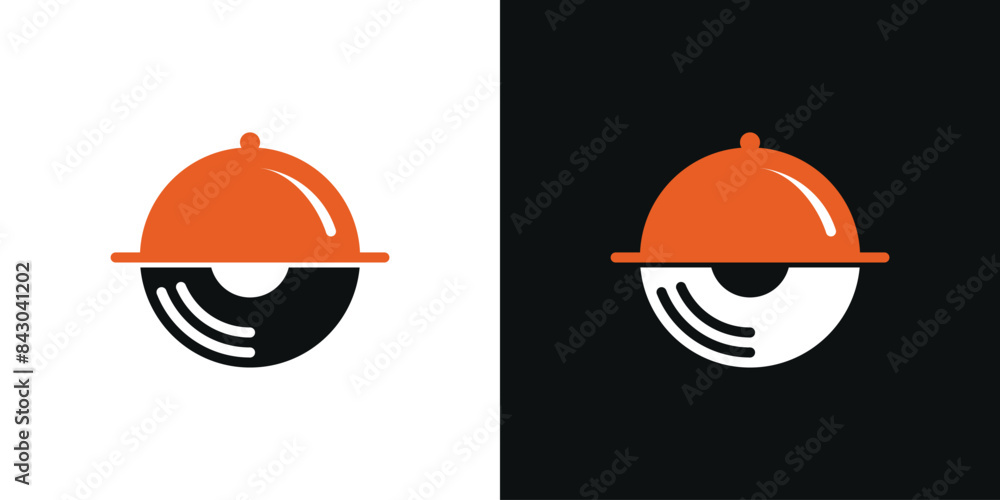Music restaurant logo design inspiration with vinyl records. Premium Vector Music restaurant logo design inspiration with vinyl records. Premium Vector