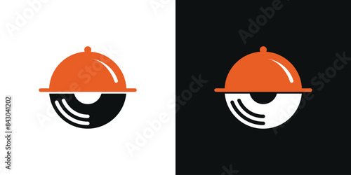 Photography Music restaurant logo design inspiration with vinyl records