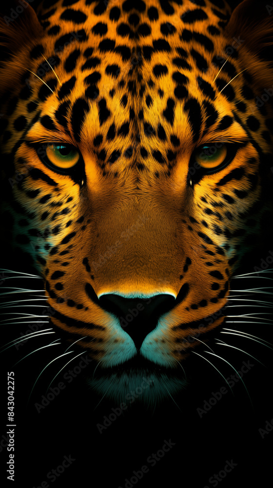 Obraz premium Pattern Background of Abstract Image of Jaguars, Texture, Wallpaper, Background, Cover and Screen of Cell Phone, Smartphone, Computer, Laptop, 9:16 Format - PNG