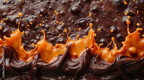 Photo of a chocolate cream waves
