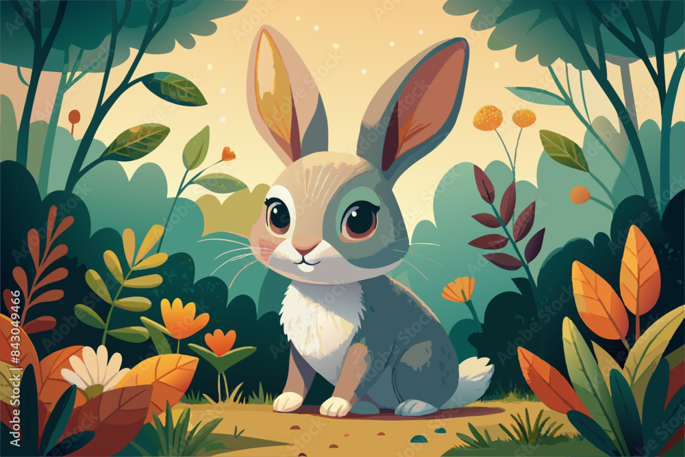 Obraz premium rabbit in the grass