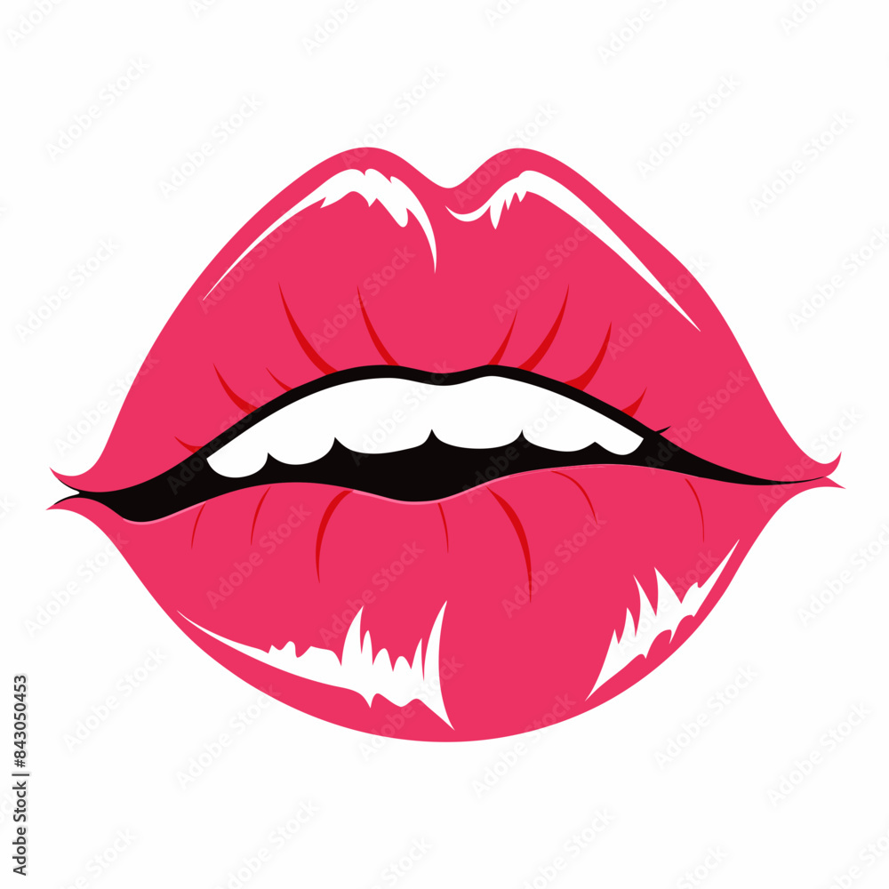 red lips isolated on white red lips isolated on white
