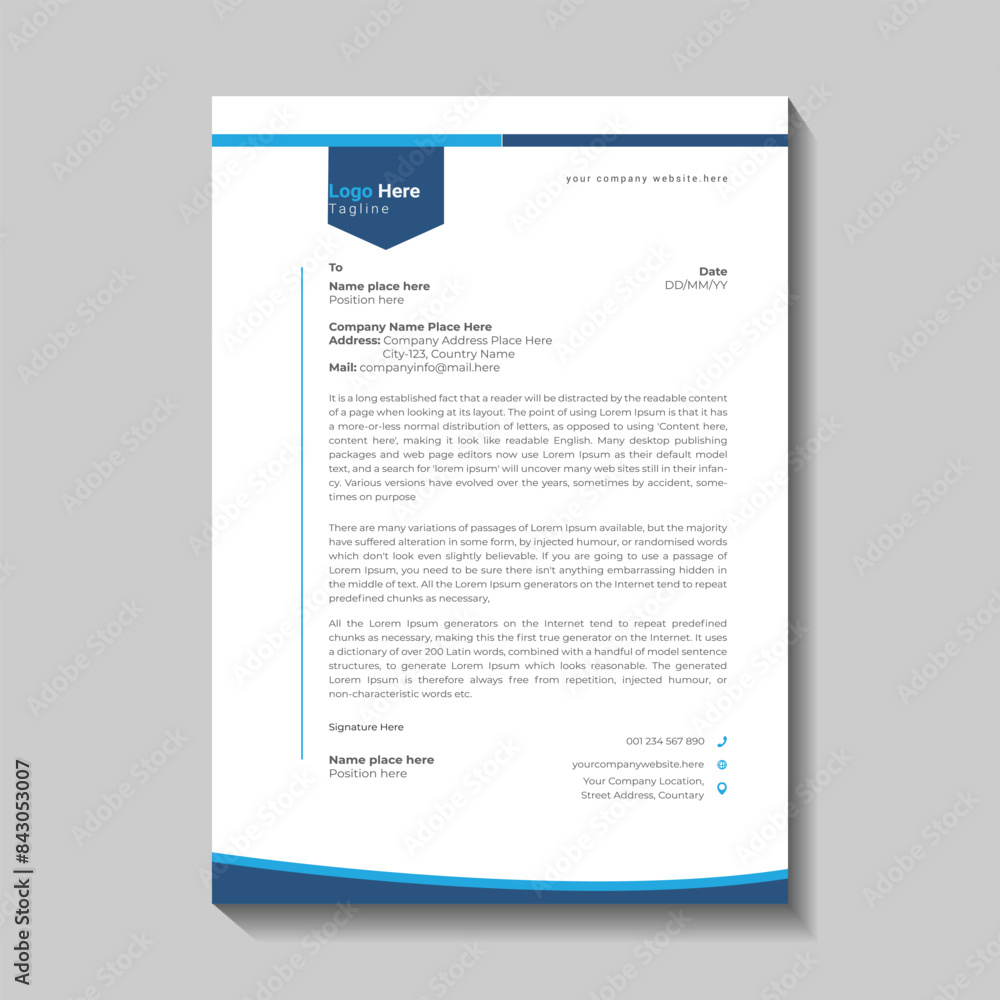 modern and business letterhead design template modern and business letterhead design template