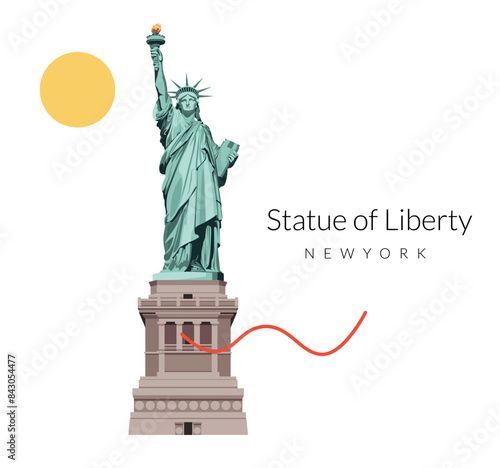 Statue of Liberty - NewYork- Stock Illustration