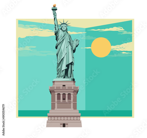 Statue of Liberty - NewYork- Stock Illustration