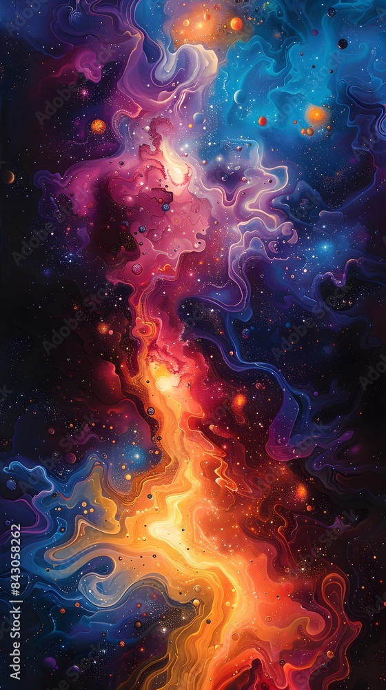 Fototapeta premium Fauvism Art, Amidst the ruins of a fallen kingdom, a lone survivor finds solace in the twinkling stars above, embodying the resilience of the human spirit., Isomatric View