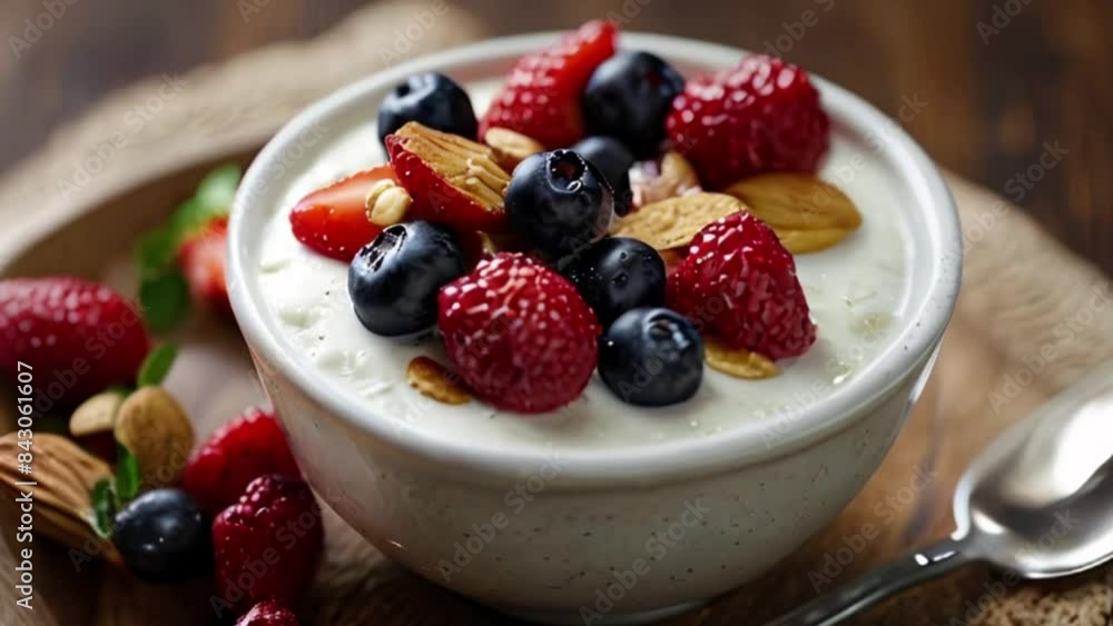 Yogurt with Berries and Almonds Yogurt with Berries and Almonds