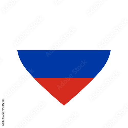Russia flag in heart shape