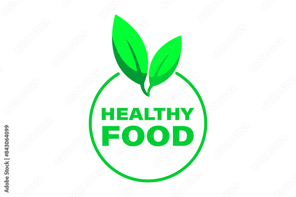Fototapeta premium organic, eco, vegan, bio food labels. Collection logos for healthy food. Green emblems for promotion natural products., eco friendly label PNG 