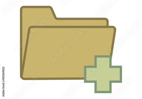 Carpeta con icono de más para añadir