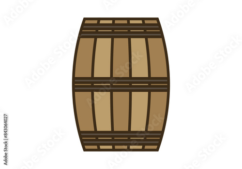 Barril o barrica de madera de una bodega