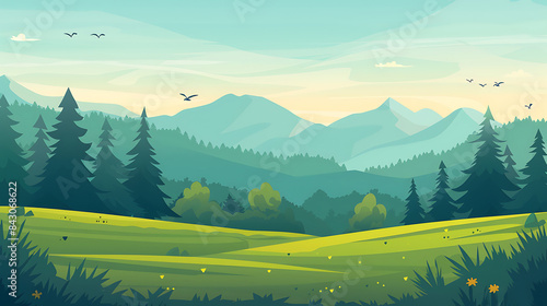 flat landscape illustration