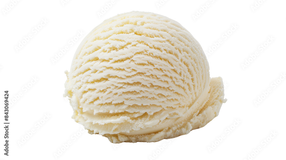 Fototapeta premium vanilla ice cream on white