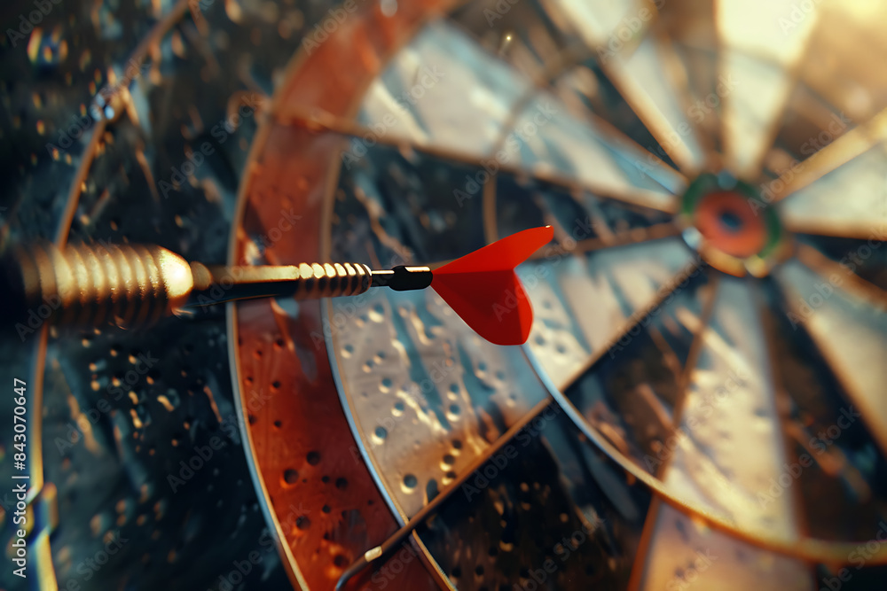 A dart precisely hitting the middle of a target, symbolizing accuracy and success in achieving goals. A dart precisely hitting the middle of a target, symbolizing accuracy and success in achieving goals.