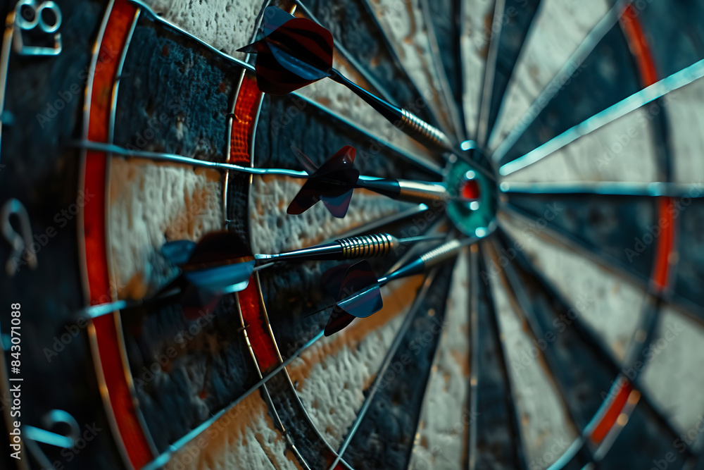 A dart precisely hitting the middle of a target, symbolizing accuracy and success in achieving goals. A dart precisely hitting the middle of a target, symbolizing accuracy and success in achieving goals.