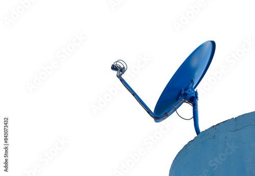 Blue color of educational satellite dish for rural school that insufficient teachers and no enough learning materials.
