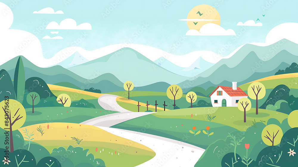 Obraz premium landscape illustration
