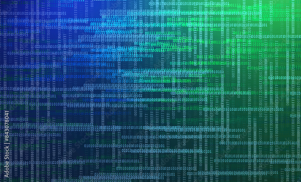 Abstract binary code background. 3D render illustration. Abstract binary code background. 3D render illustration.