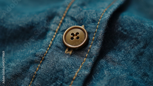 Wallpaper Mural Capture of a button from a stylish blue formal shirt. Torontodigital.ca