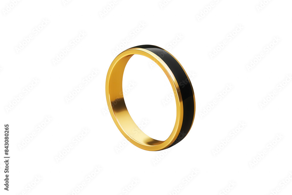 A simple gold band ring with a black inlay. Perfect for a wedding band or everyday wear. A simple gold band ring with a black inlay. Perfect for a wedding band or everyday wear.