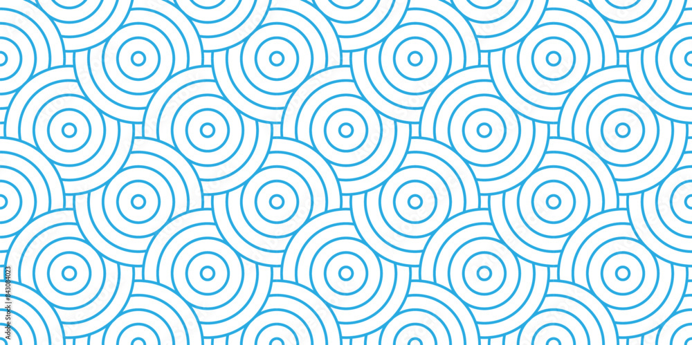 Overlapping Pattern Minimal diamond geometric waves spiral and abstract circle wave line. blue color seamless tile stripe geometric create retro square line backdrop pattern background. Overlapping Pattern Minimal diamond geometric waves spiral and abstract circle wave line. blue color seamless tile stripe geometric create retro square line backdrop pattern background.