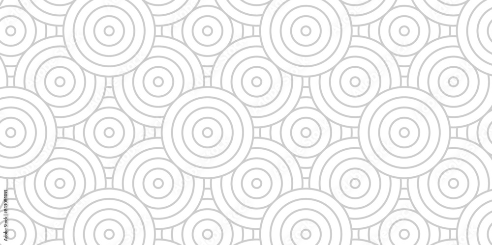 Overlapping Pattern Minimal diamond geometric waves spiral and abstract circle wave line. white and gray color seamless tile stripe overlap creative retro square line backdrop pattern background. Overlapping Pattern Minimal diamond geometric waves spiral and abstract circle wave line. white and gray color seamless tile stripe overlap creative retro square line backdrop pattern background.