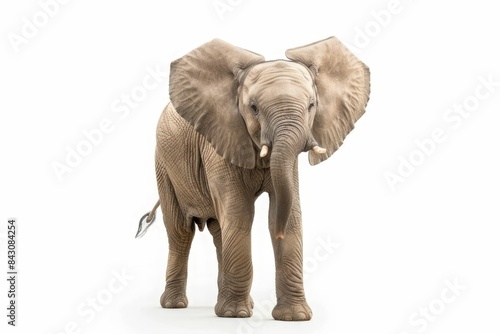 Happy elephant isolated on the white background © Nognapas