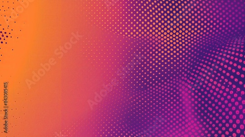 grainy pop art gradient background graphics  neon orange  pink and purple