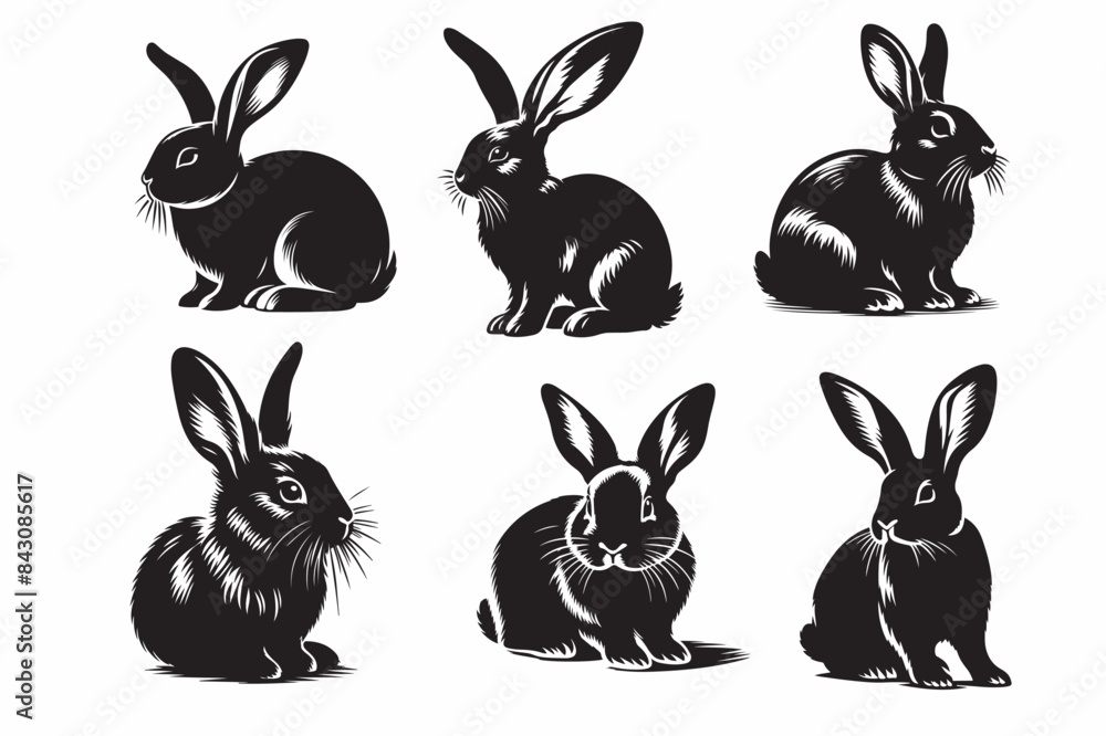 Rabbit silhouette vector illustration.eps Rabbit silhouette vector illustration.eps