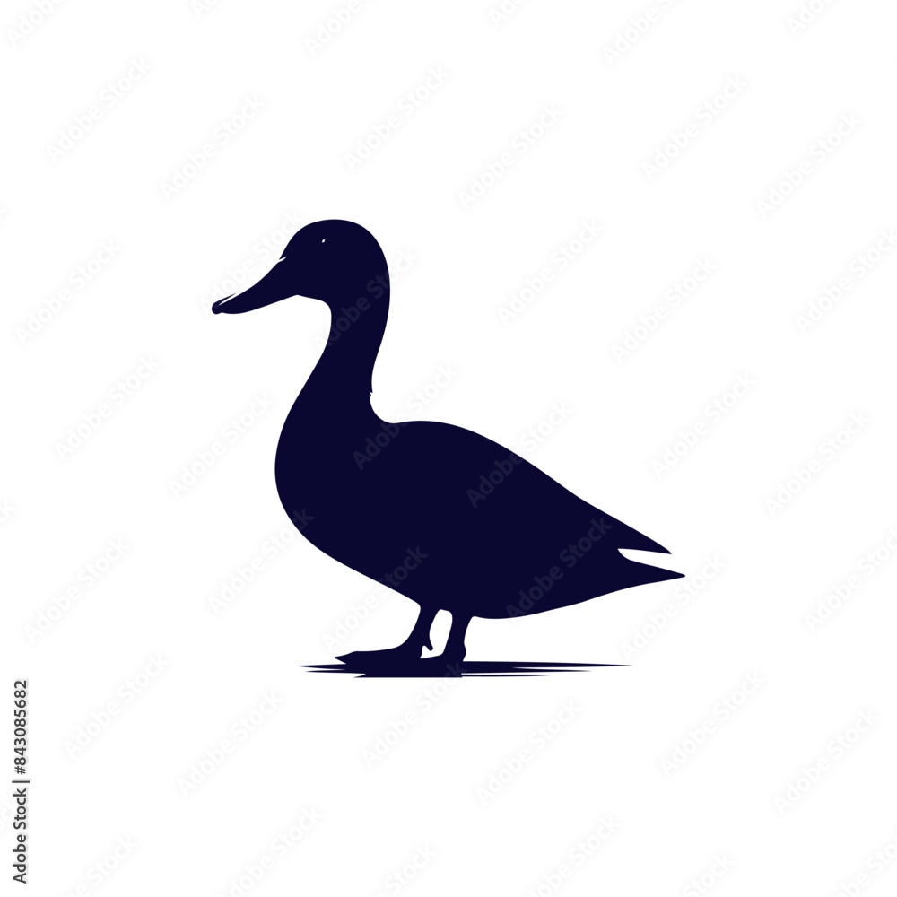 Duck silhouette Clip art isolated vector illustration on white background Duck silhouette Clip art isolated vector illustration on white background
