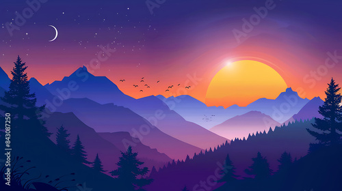 flat landscape illustration