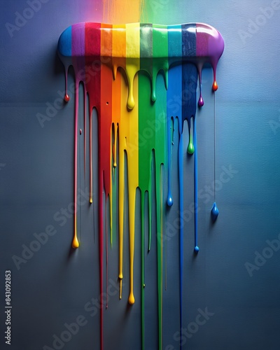 LGBT Pride Graphic Element in vibrant diverse rainbow colours