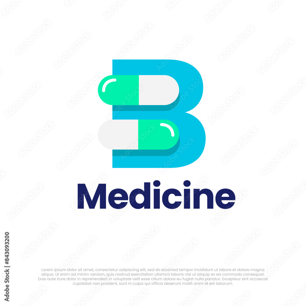 B character medicine logo B character medicine logo