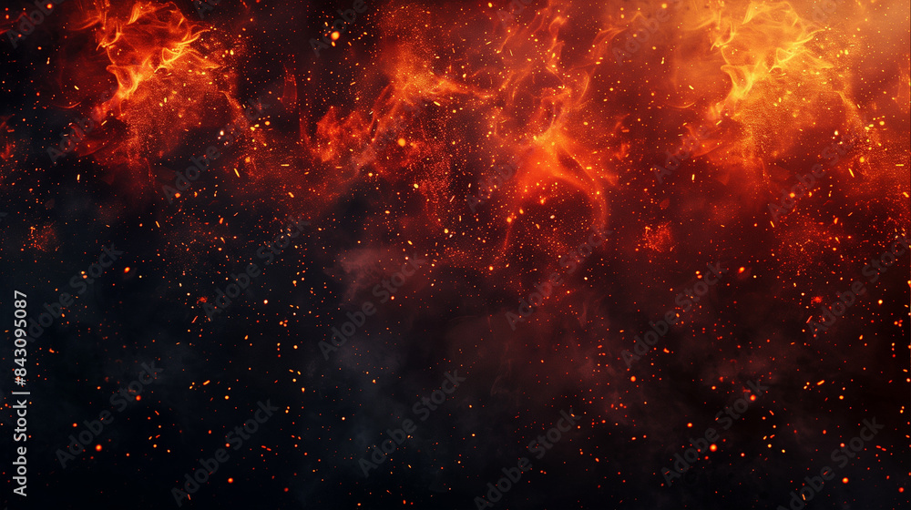 Fototapeta premium explosion of Fire and sparks fire flames and smoke