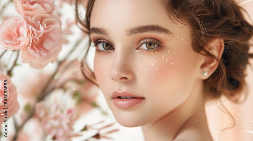 Mesotherapy Promotion with Elegant Model and Sophisticated Graphics Highlighting Flawless Skin Benefits Mesotherapy Promotion with Elegant Model and Sophisticated Graphics Highlighting Flawless Skin Benefits