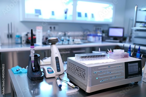 Advanced Biorevitalization Equipment in a Modern Sterile Lab Environment for Dermatology Treatments