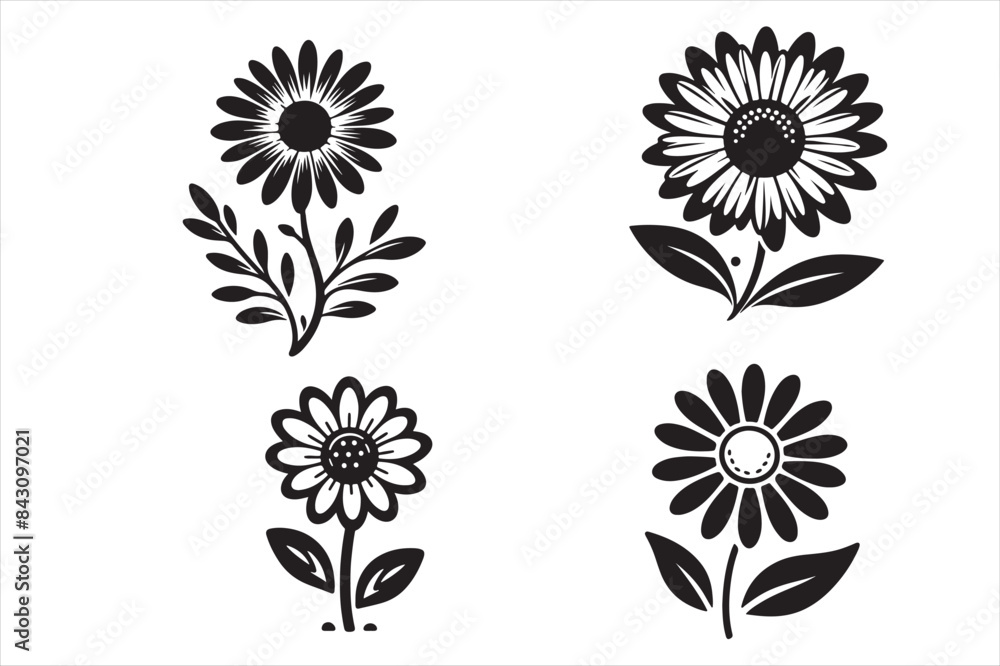 flower vector bundle silhouette flower vector bundle silhouette