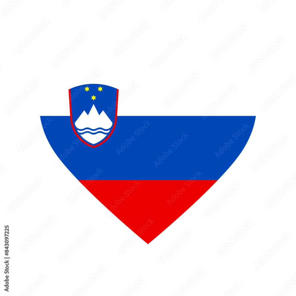 Obraz premium Slovenia flag in heart shape