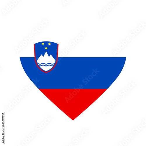 Slovenia flag in heart shape photo